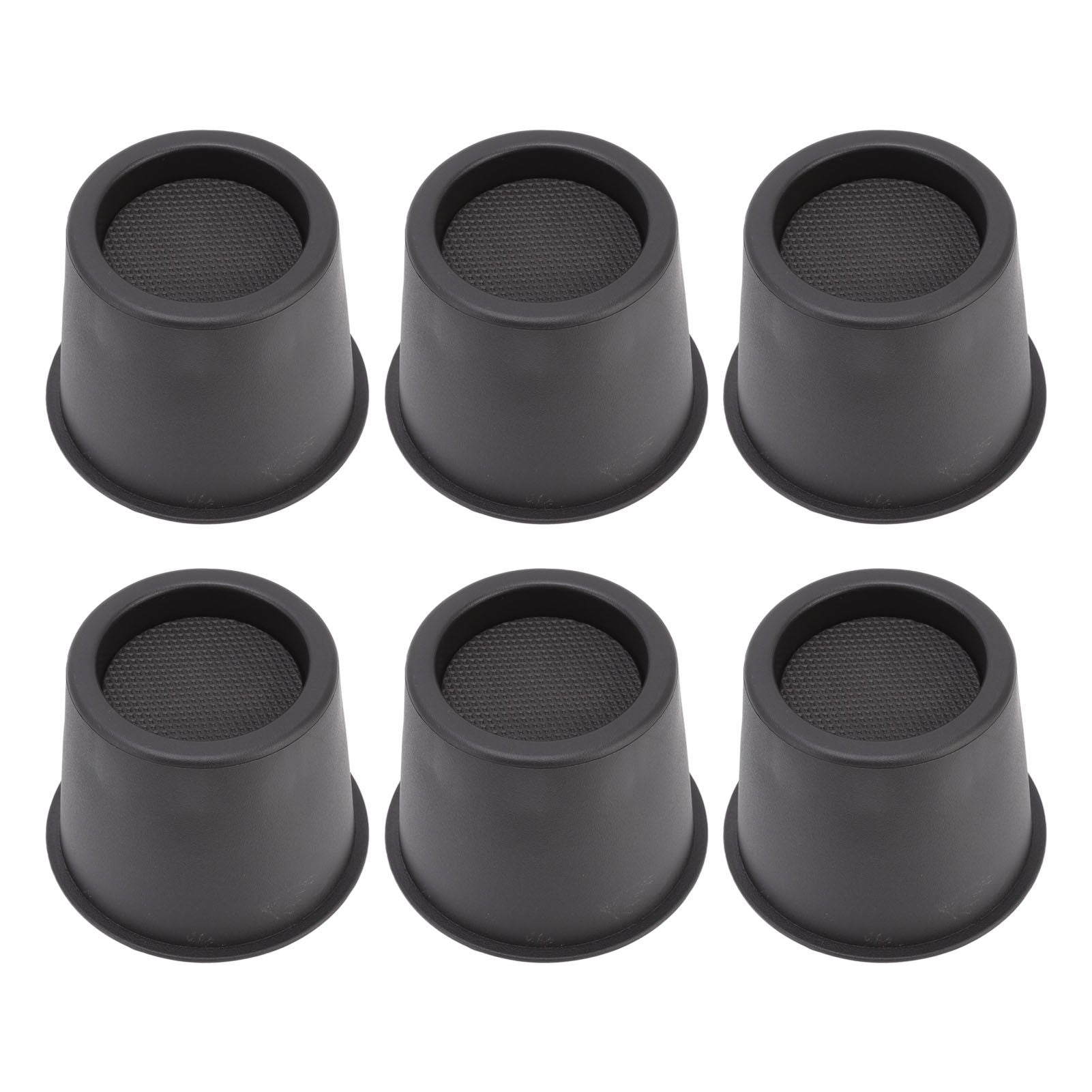 6 PCS Anti Vibration Pads Sofa Feet Pad Furniture Riser Mat for Table Cabinet Bed 3in Black Round