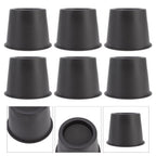 6 PCS Anti Vibration Pads Sofa Feet Pad Furniture Riser Mat for Table Cabinet Bed 3in Black Round