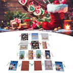 15 Pcs Christmas Drawstring Gift Bags Drawstring Packing Pouches Favors Bags for Christmas Festival Party