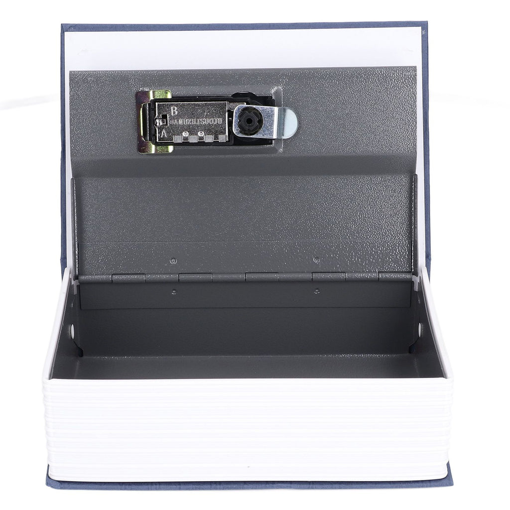 Book Shaped Steel Safe Classic Secret Book Safe Lock Password Type Household Storage BoxBlue