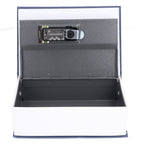 Book Shaped Steel Safe Classic Secret Book Safe Lock Password Type Household Storage BoxBlue