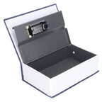 Book Shaped Steel Safe Classic Secret Book Safe Lock Password Type Household Storage BoxBlue