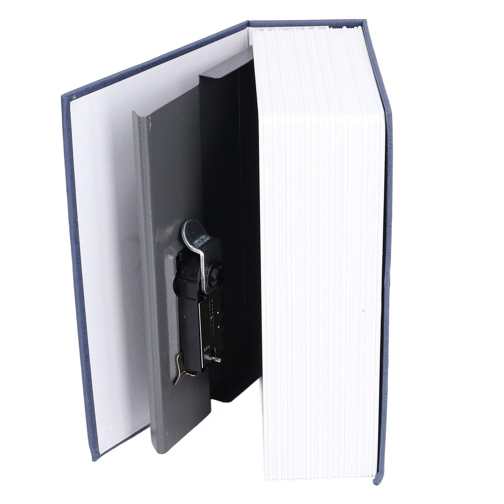 Book Shaped Steel Safe Classic Secret Book Safe Lock Password Type Household Storage BoxBlue
