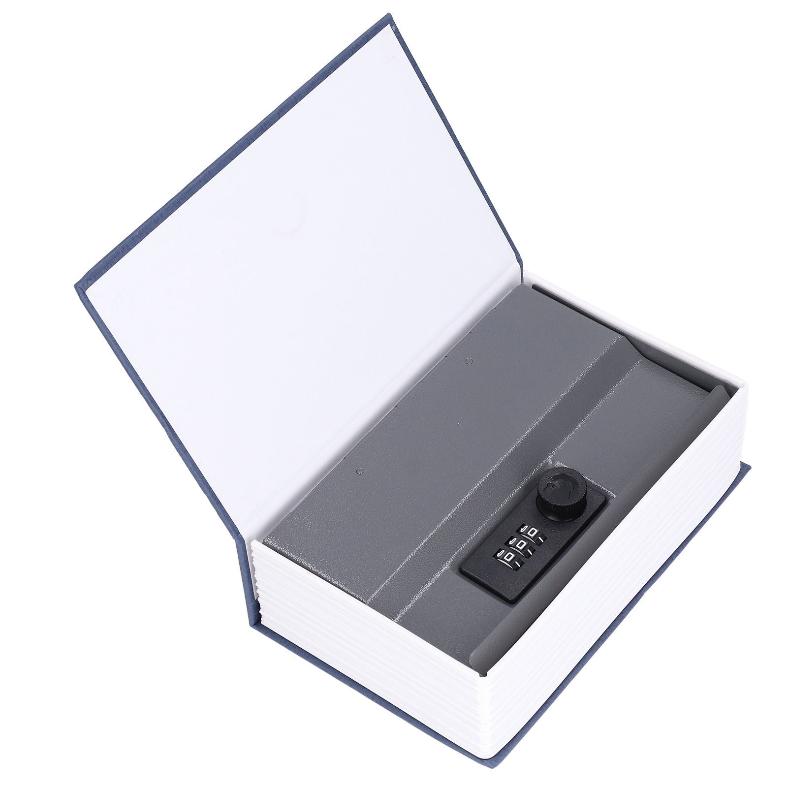 Book Shaped Steel Safe Classic Secret Book Safe Lock Password Type Household Storage BoxBlue