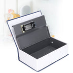 Book Shaped Steel Safe Classic Secret Book Safe Lock Password Type Household Storage BoxBlue