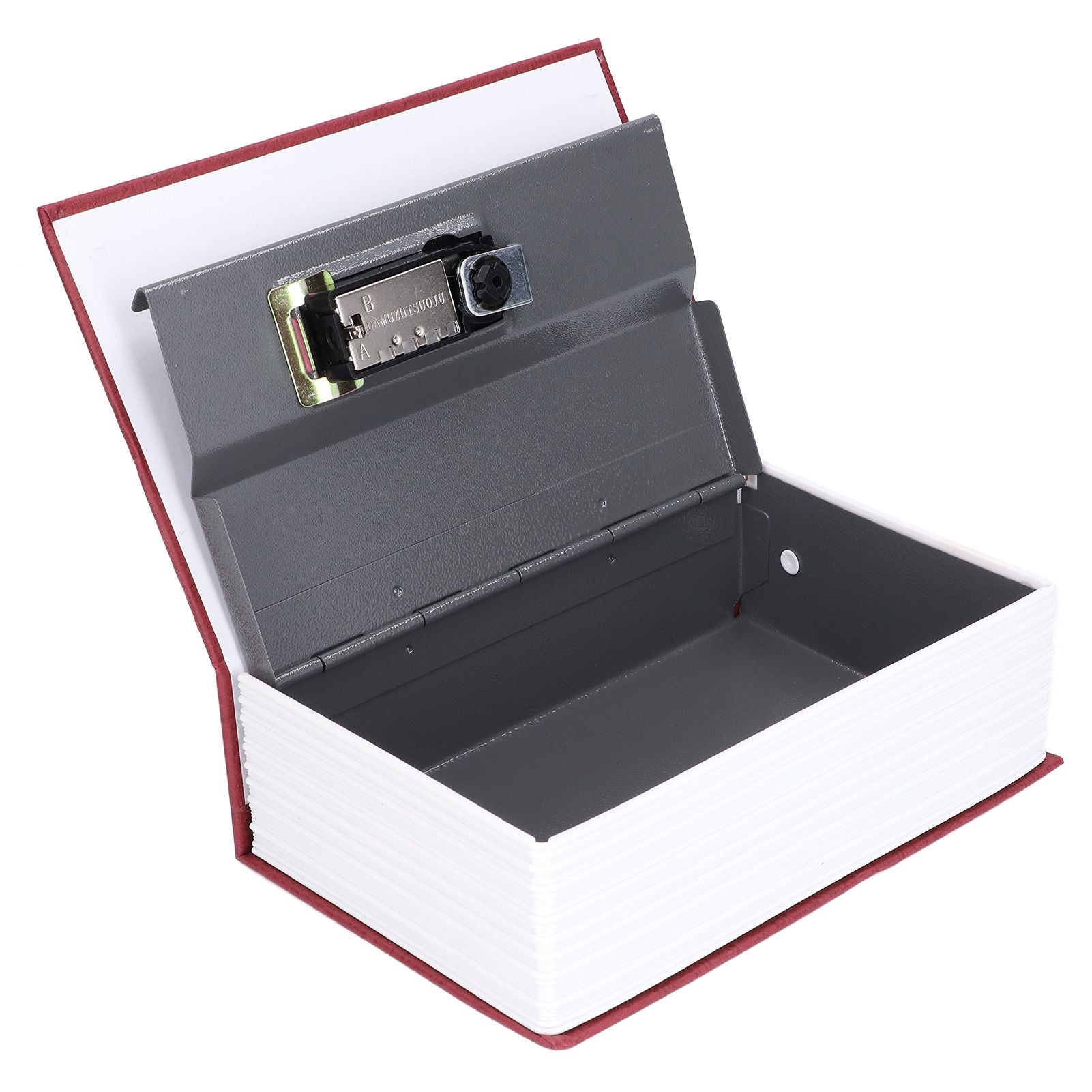 Book Shaped Steel Safe Classic Secret Book Safe Lock Password Type Household Storage BoxRed