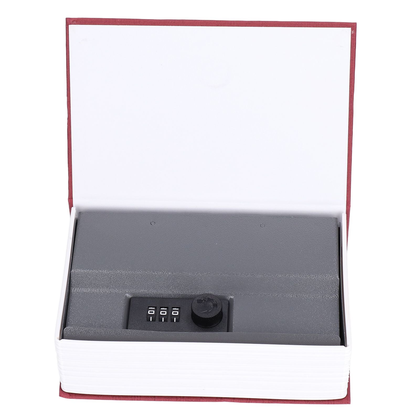 Book Shaped Steel Safe Classic Secret Book Safe Lock Password Type Household Storage BoxRed