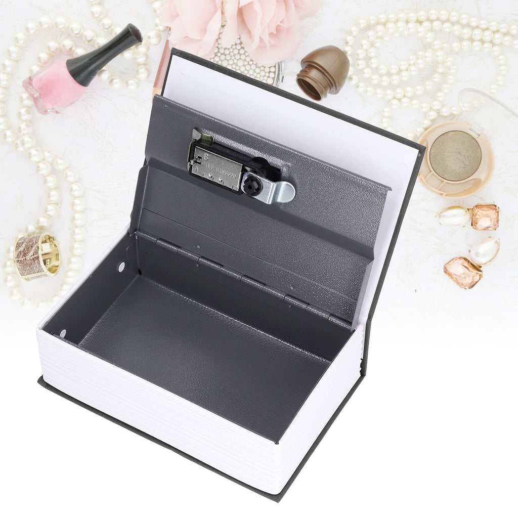Book Shaped Steel Safe Classic Secret Book Safe Lock Password Type Household Storage BoxBlack