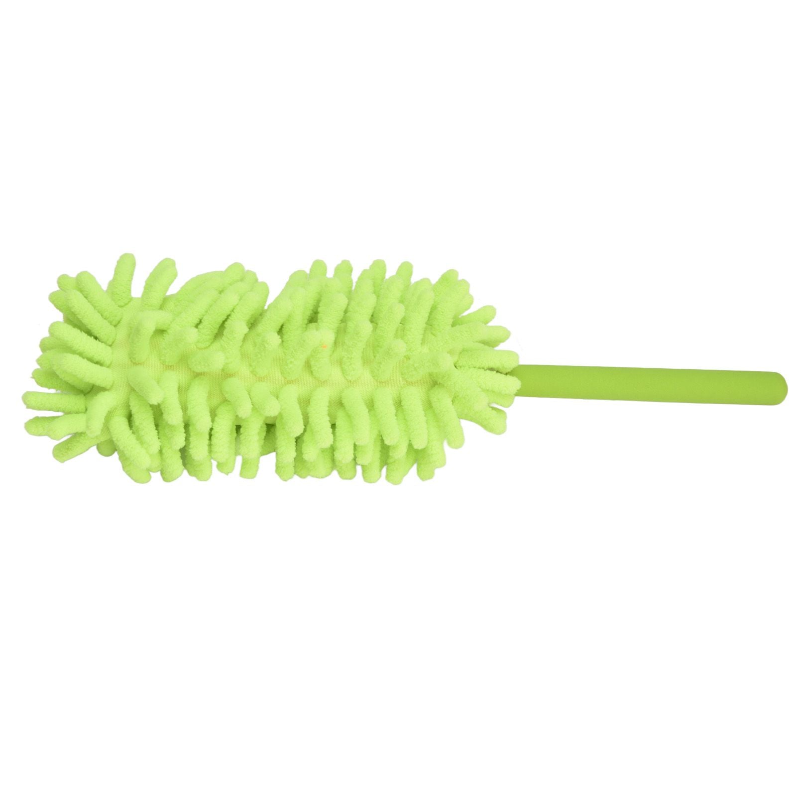 Telescopic Duster Handheld Dust Remover Stainless Steel for Floor Desk Cabinet Cupboard Cleaning Green