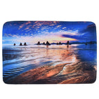Household Bathroom Floor Carpet Water Absorption Anti Slip Flannel Mat for Door Toilet40x60cm