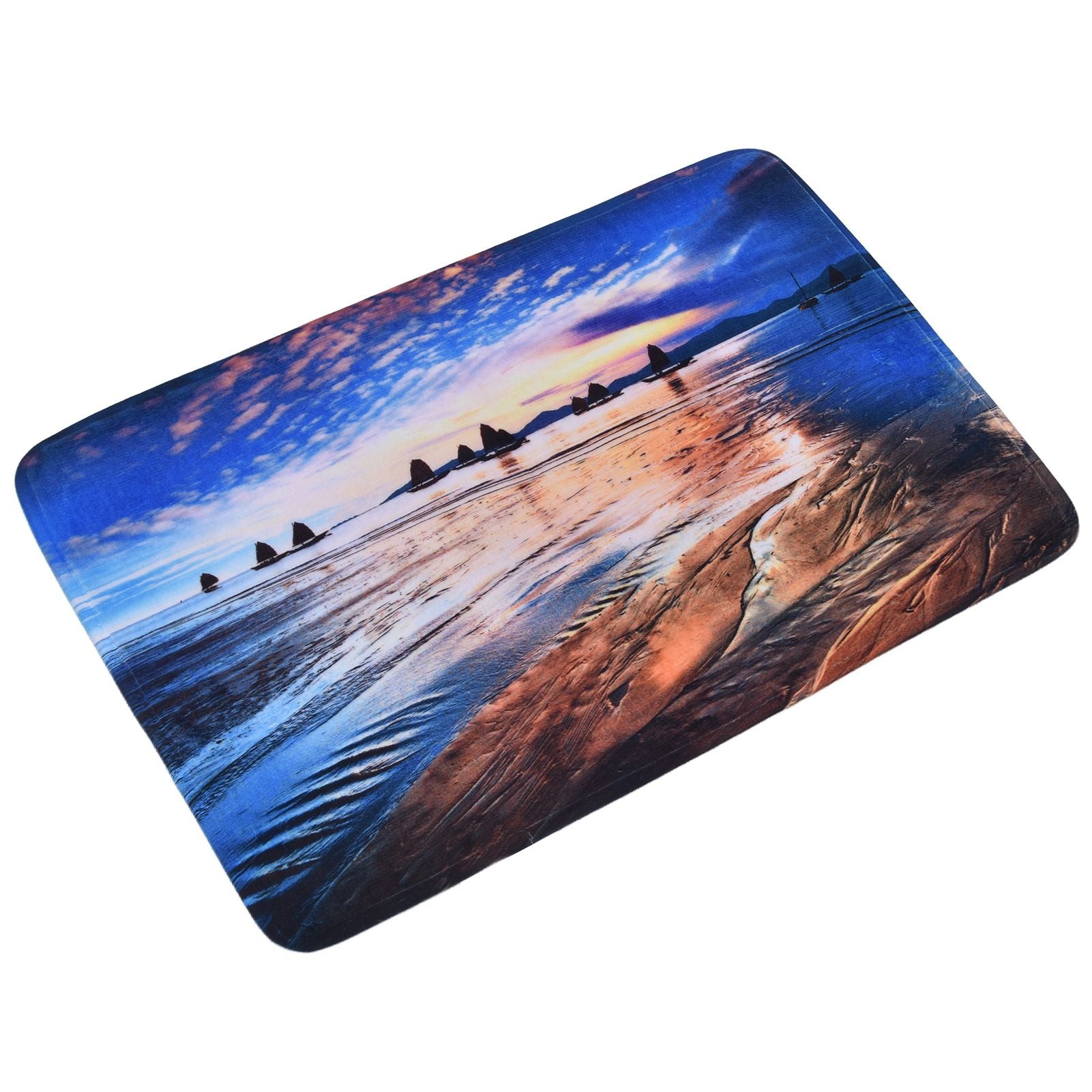 Household Bathroom Floor Carpet Water Absorption Anti Slip Flannel Mat for Door Toilet40x60cm