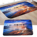 Household Bathroom Floor Carpet Water Absorption Anti Slip Flannel Mat for Door Toilet40x60cm