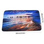 Household Bathroom Floor Carpet Water Absorption Anti Slip Flannel Mat for Door Toilet40x60cm