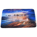 Household Bathroom Floor Carpet Water Absorption Anti Slip Flannel Mat for Door Toilet50x80cm