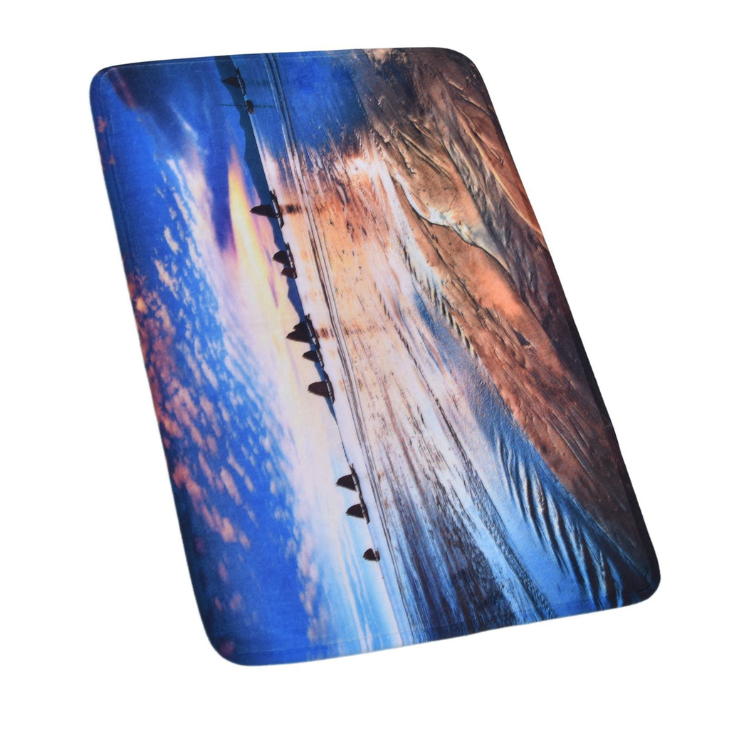 Household Bathroom Floor Carpet Water Absorption Anti Slip Flannel Mat for Door Toilet50x80cm
