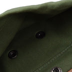 Foraging Pouch Collapsible PU Leather Canvas Mushroom Foraging Bag for Hiking Camping Hunting