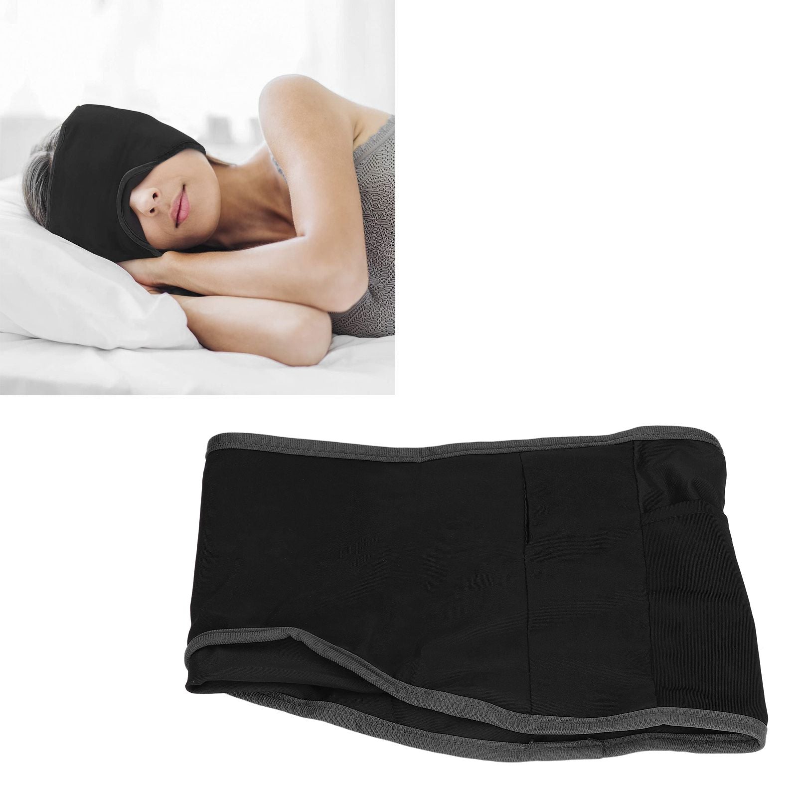 Sleep Mask Good Shading Comfortable to Wear Breathable Soft Lunch Break Eye Mask for Office HomeBlack