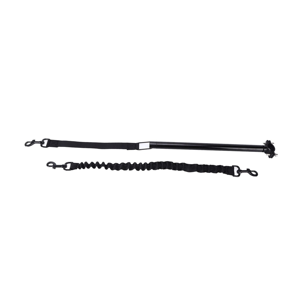 Hands Free Dog Leash Black Thicken Dog Bike Attachment Traction Belt with Hex Wrench for Dog Training Running Exercising
