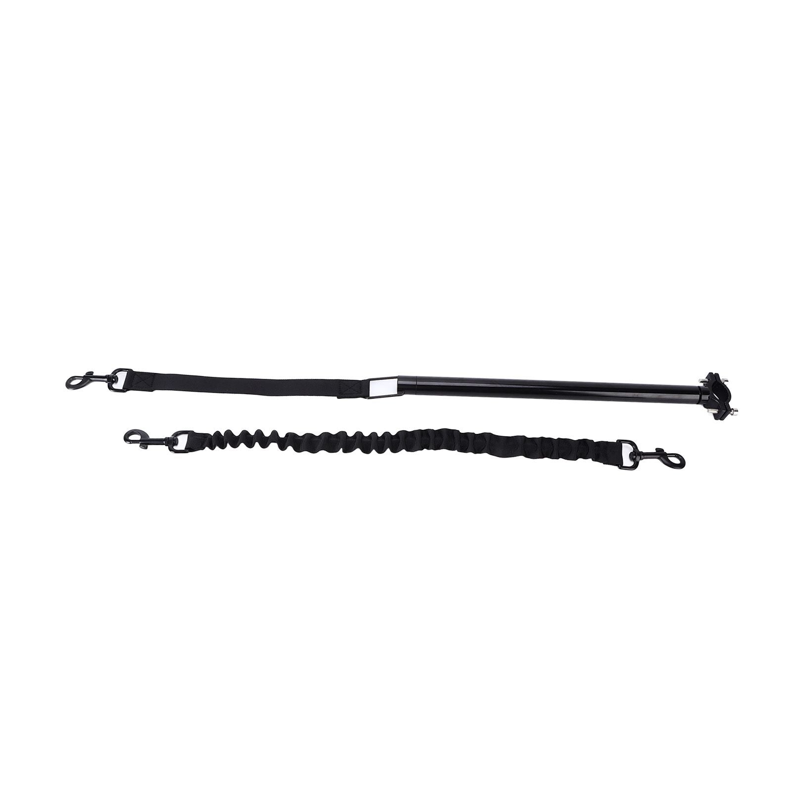 Hands Free Dog Leash Black Thicken Dog Bike Attachment Traction Belt with Hex Wrench for Dog Training Running Exercising