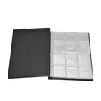 Coin Collection Book 120 PVC Pockets PU Cover Transparent Design Soft Highly Durable Clear Texture Coin AlbumBlack