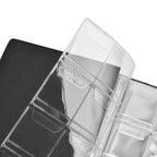 Coin Collection Book 120 PVC Pockets PU Cover Transparent Design Soft Highly Durable Clear Texture Coin AlbumBlack