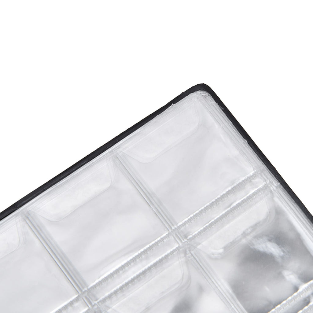 Coin Collection Book 120 PVC Pockets PU Cover Transparent Design Soft Highly Durable Clear Texture Coin AlbumBlack