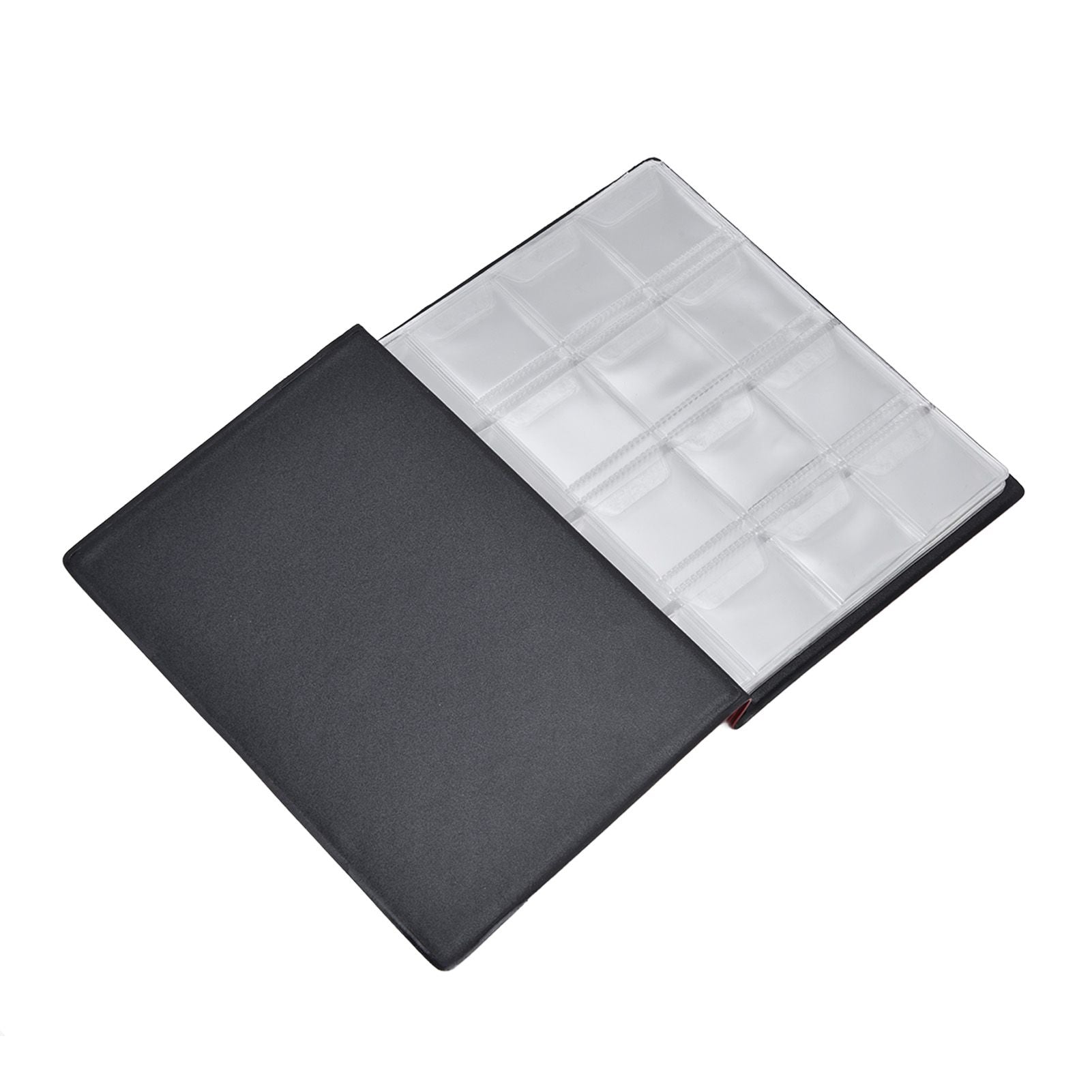 Coin Collection Book 120 PVC Pockets PU Cover Transparent Design Soft Highly Durable Clear Texture Coin AlbumRed