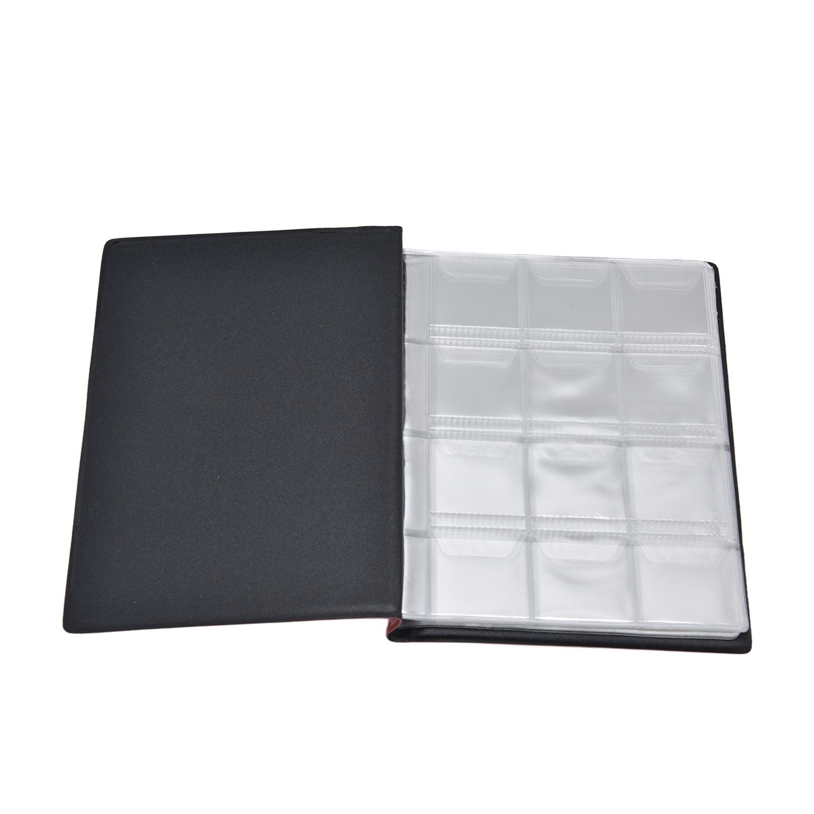Coin Collection Book 120 PVC Pockets PU Cover Transparent Design Soft Highly Durable Clear Texture Coin AlbumRed