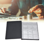 Coin Collection Book 120 PVC Pockets PU Cover Transparent Design Soft Highly Durable Clear Texture Coin AlbumRed