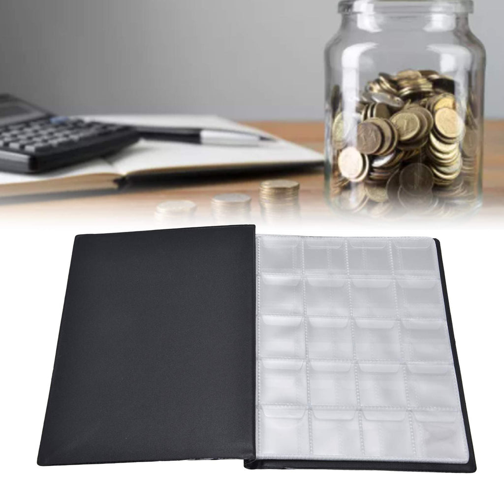Coin Collection Book 250 Pocket Commemorative Coin Collecting Holder Storage Album Book for HomeBlack