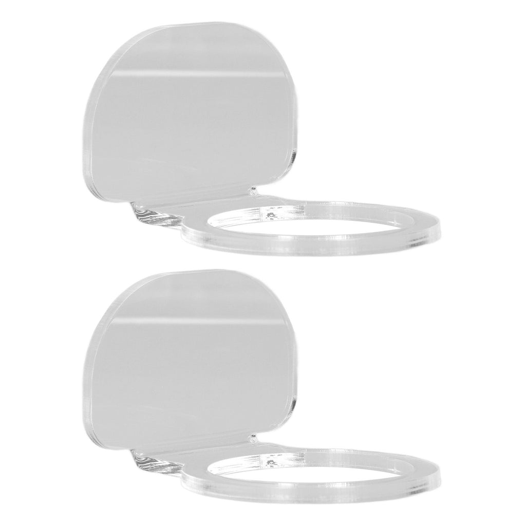 2Pcs Small Ball Stand Acrylic Sturdy Durable High Stability Sport Ball Display Rack for Tennis Softball BaseballTransparent