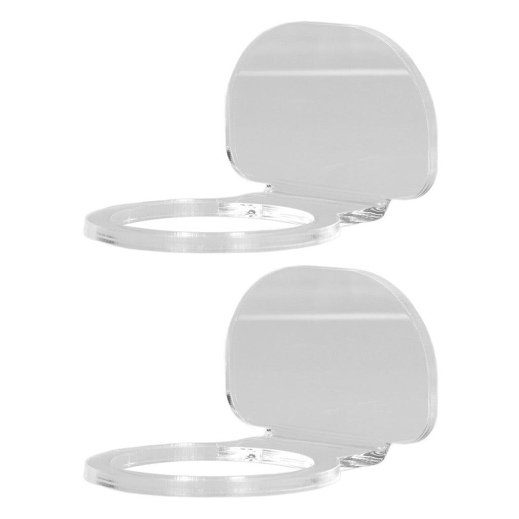 2Pcs Small Ball Stand Acrylic Sturdy Durable High Stability Sport Ball Display Rack for Tennis Softball BaseballTransparent