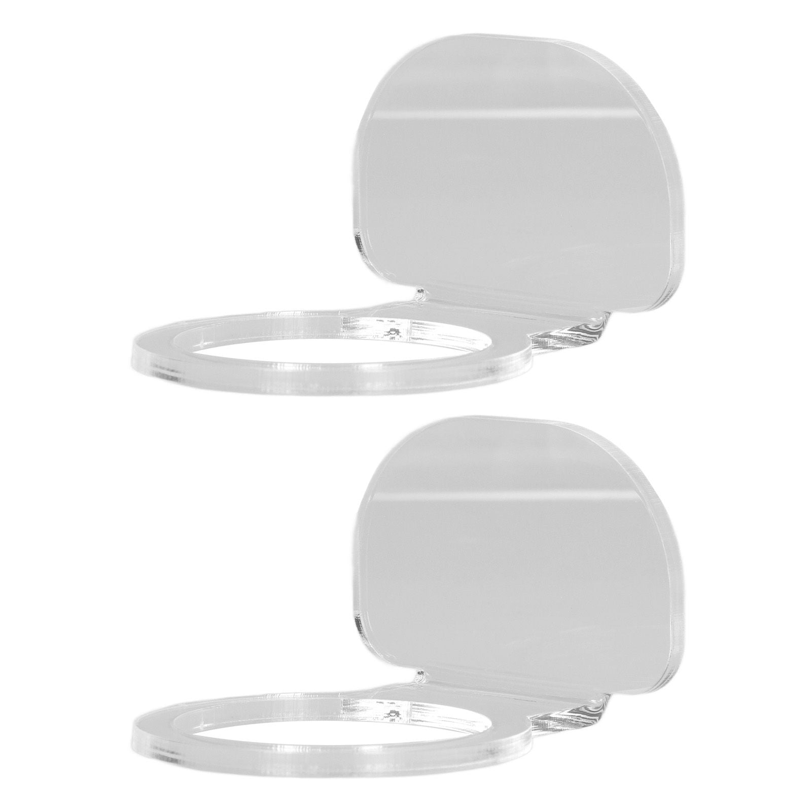 2Pcs Small Ball Stand Acrylic Sturdy Durable High Stability Sport Ball Display Rack for Tennis Softball BaseballTransparent
