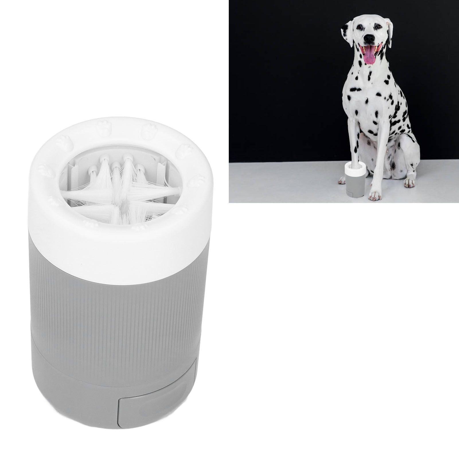 Dog Paw Cleaner Semi Automatic Portable Dog Foot Washing Cup for Pets Cats and DogsGrey