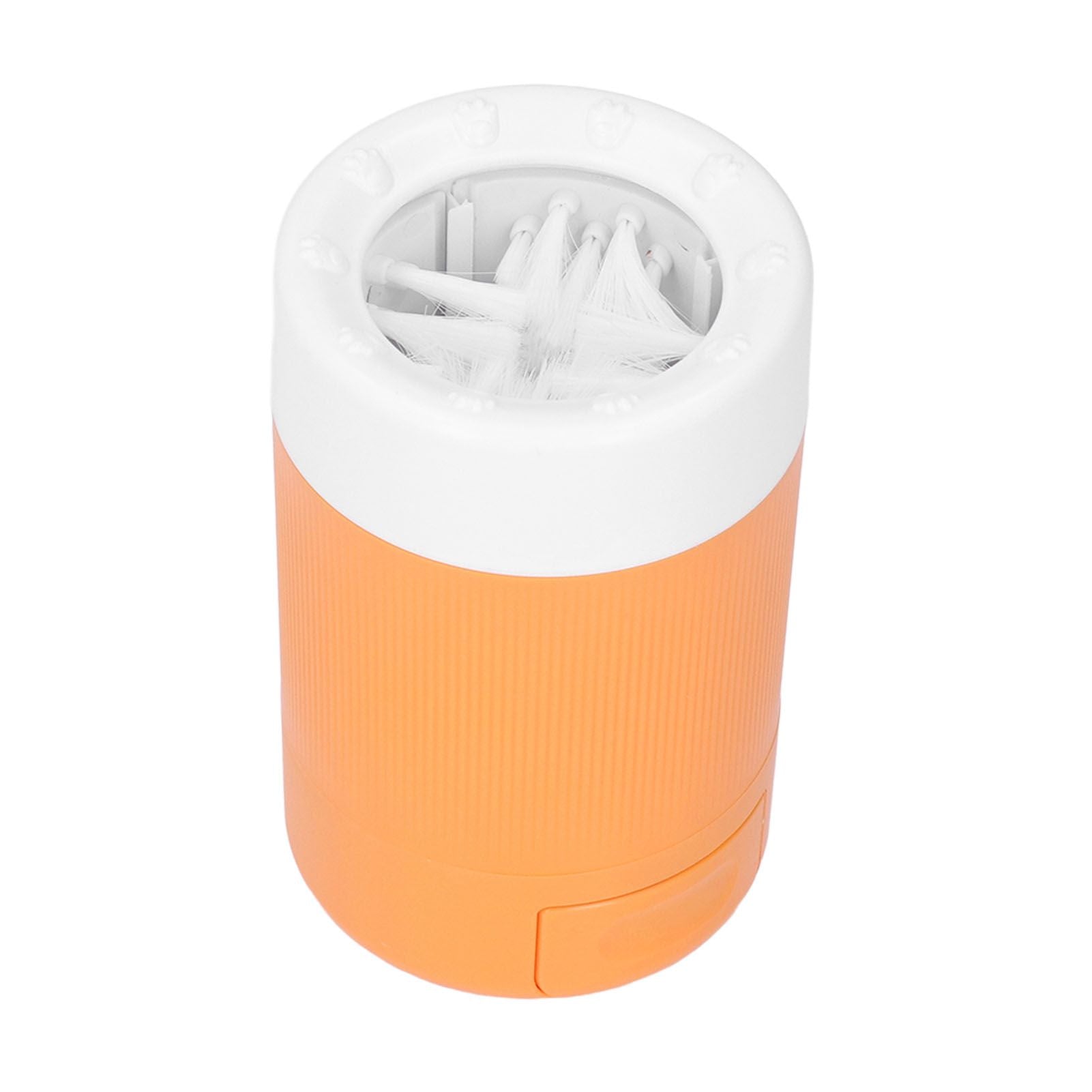 Dog Paw Cleaner Semi Automatic Portable Dog Foot Washing Cup for Pets Cats and DogsOrange