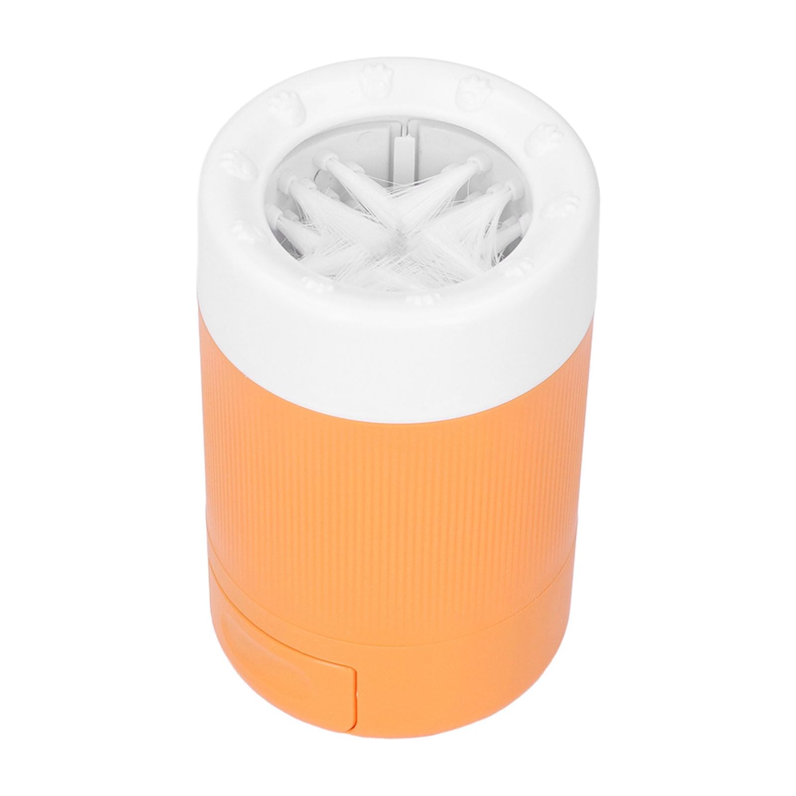 Dog Paw Cleaner Semi Automatic Portable Dog Foot Washing Cup for Pets Cats and DogsOrange