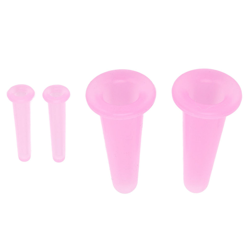 4pcs Cupping Set Massage Therapy Cups Convenient Practical Compact Lightweight Soft Flexible Cleanable Face MassagerPink