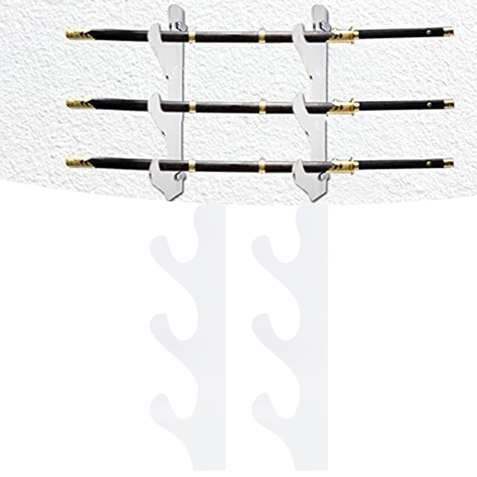 1 Pair Sword Stand Acrylic Three Layer Wall Mounted Sword Display Stand Support for All SwordsTransparent