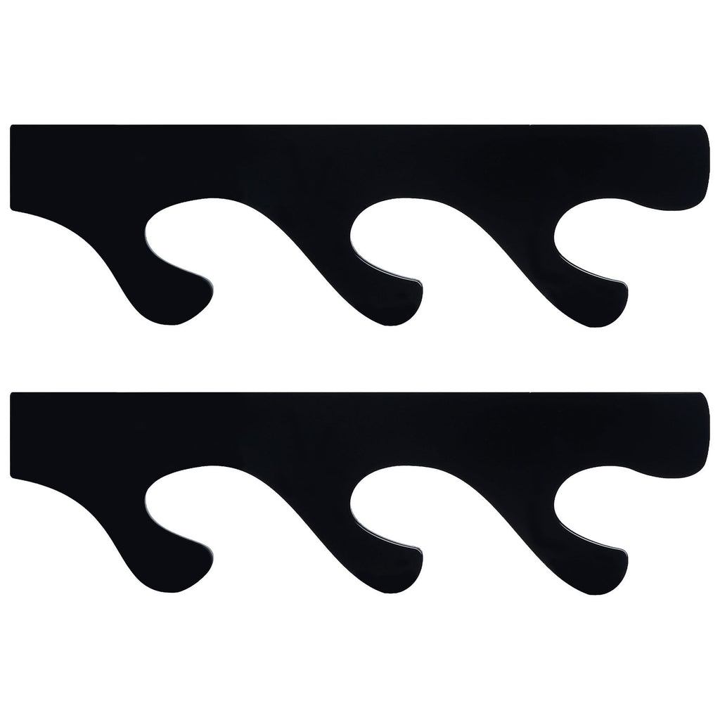 1 Pair Sword Stand Acrylic Three Layer Wall Mounted Sword Display Stand Support for All SwordsBlack