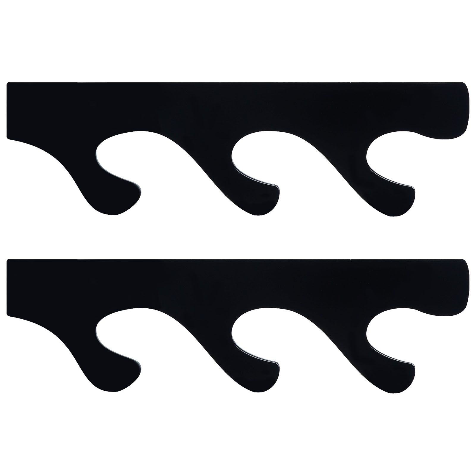 1 Pair Sword Stand Acrylic Three Layer Wall Mounted Sword Display Stand Support for All SwordsBlack