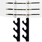 1 Pair Sword Stand Acrylic Three Layer Wall Mounted Sword Display Stand Support for All SwordsBlack