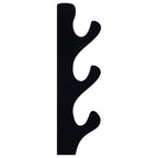 1 Pair Sword Stand Acrylic Three Layer Wall Mounted Sword Display Stand Support for All SwordsBlack