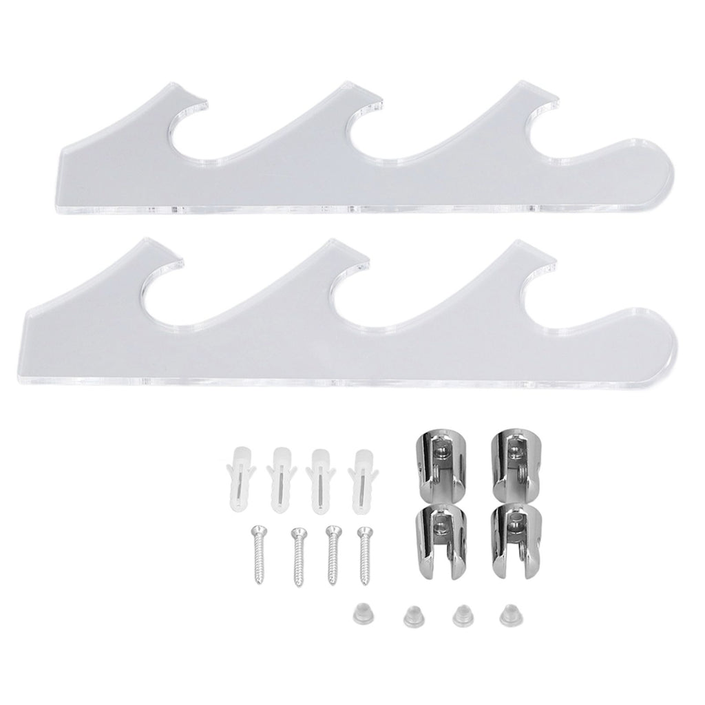 1 Pair Sword Holder Stand Sword Display Rack Wall Mounted Samurai Sword Hanger for HomeTransparent