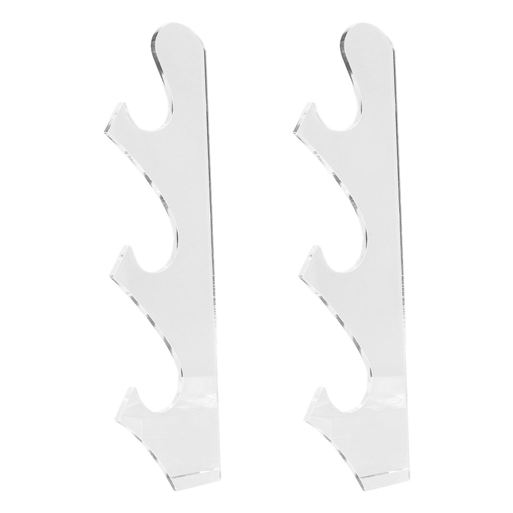 1 Pair Sword Holder Stand Sword Display Rack Wall Mounted Samurai Sword Hanger for HomeTransparent