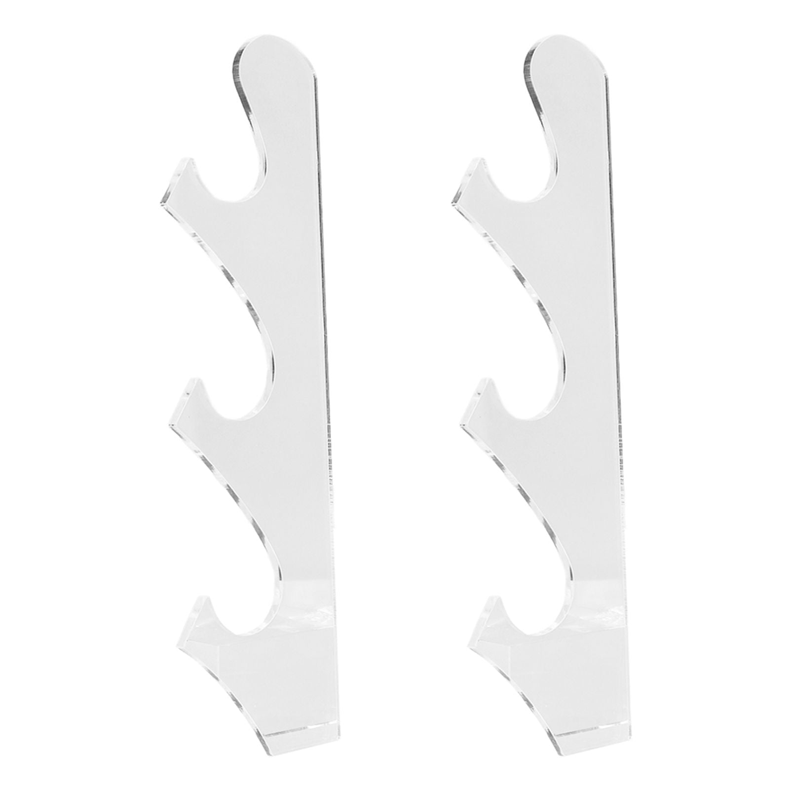 1 Pair Sword Holder Stand Sword Display Rack Wall Mounted Samurai Sword Hanger for HomeTransparent