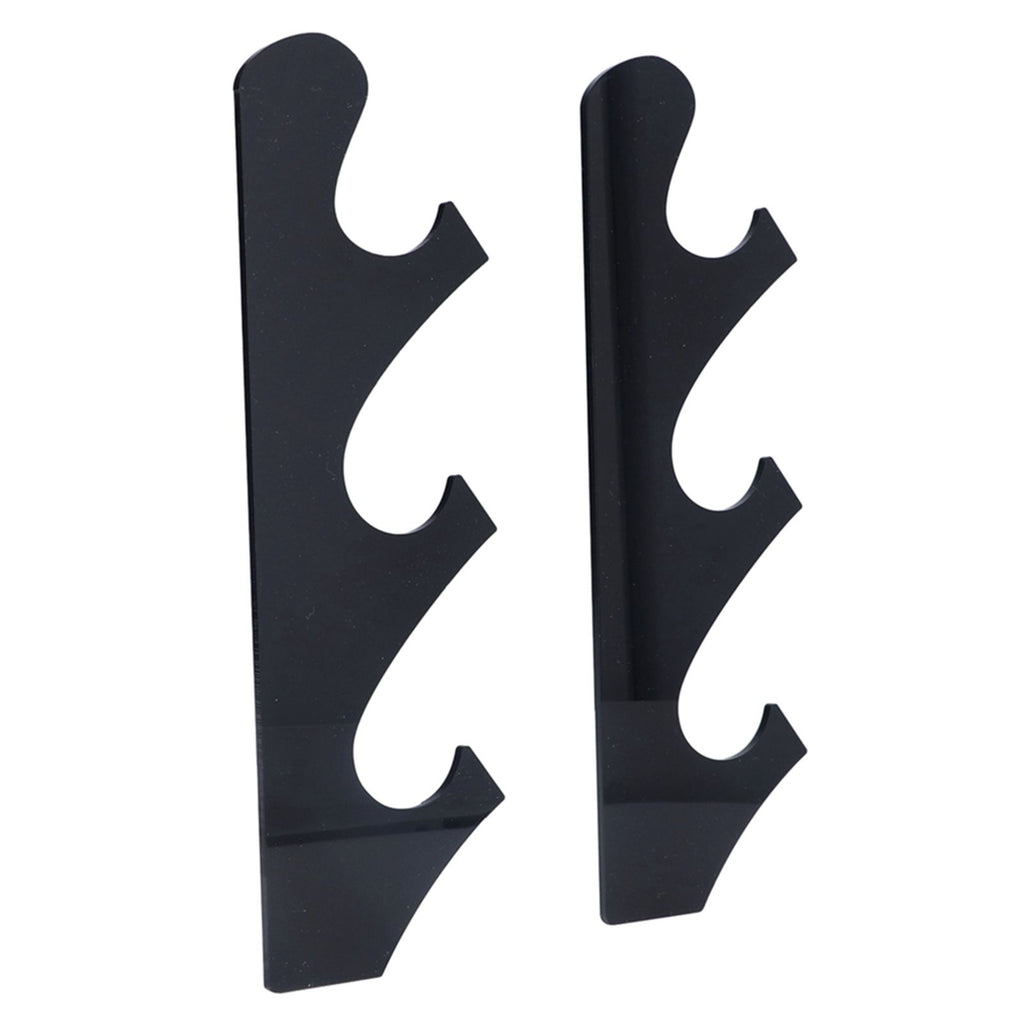 1 Pair Sword Holder Stand Sword Display Rack Wall Mounted Samurai Sword Hanger for HomeBlack