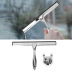 Stainless Steel Squeegee Window Shower Blade Squeegee Glass Cleaning Tool for Office Bathroom
