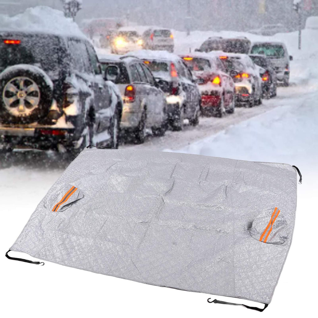 197x217cm Universal Windshield Snow Cover with Reflective Strip Car Rain Proof Windshield Cover Protector