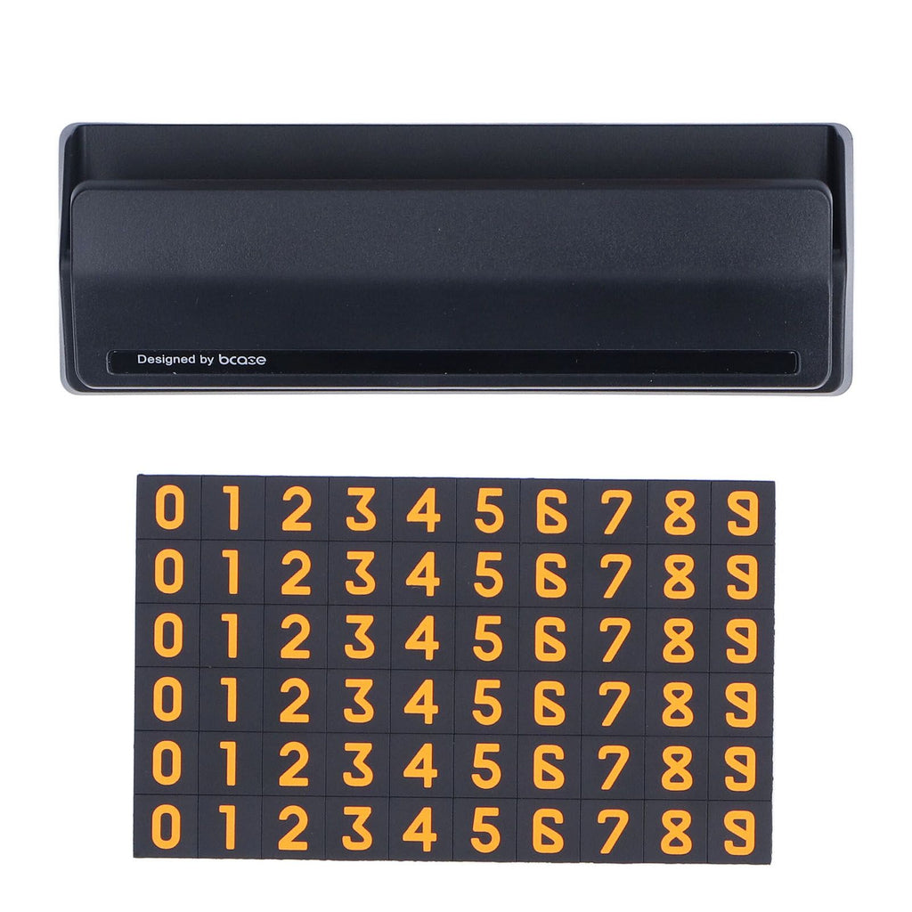 Car Temporary Parking Sign Stable Structure Environmentally Friendly Small Compact Exquisite Number PlateBlack
