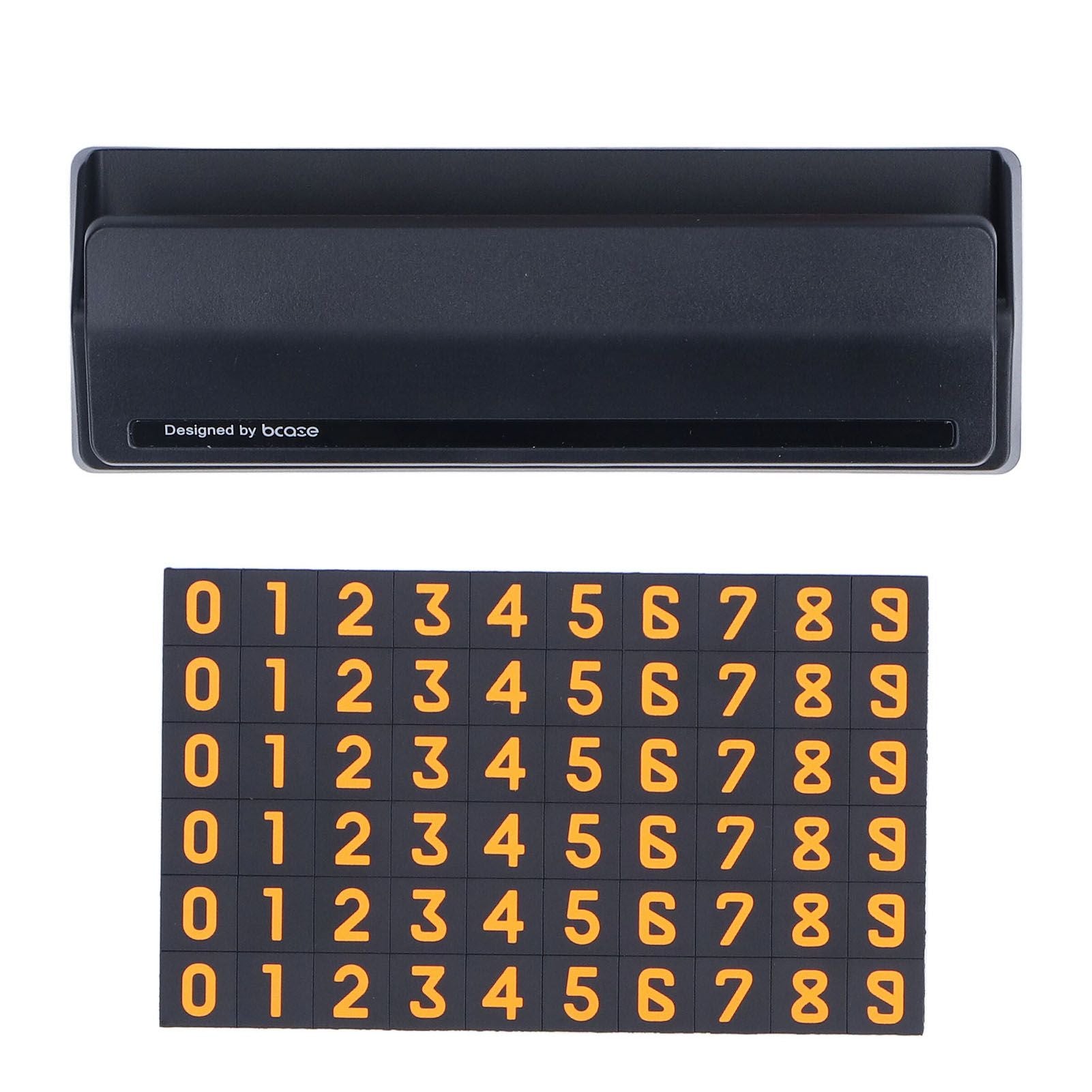 Car Temporary Parking Sign Stable Structure Environmentally Friendly Small Compact Exquisite Number PlateBlack